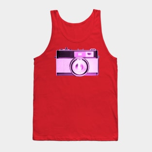 Pink/Magenta - Vintage 1960s Rangefinder Camera Tank Top